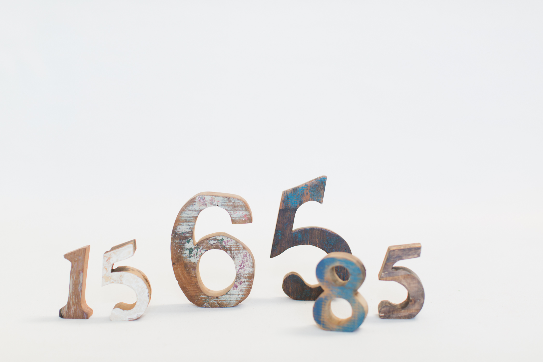 Stand Alone Wood Table Numbers