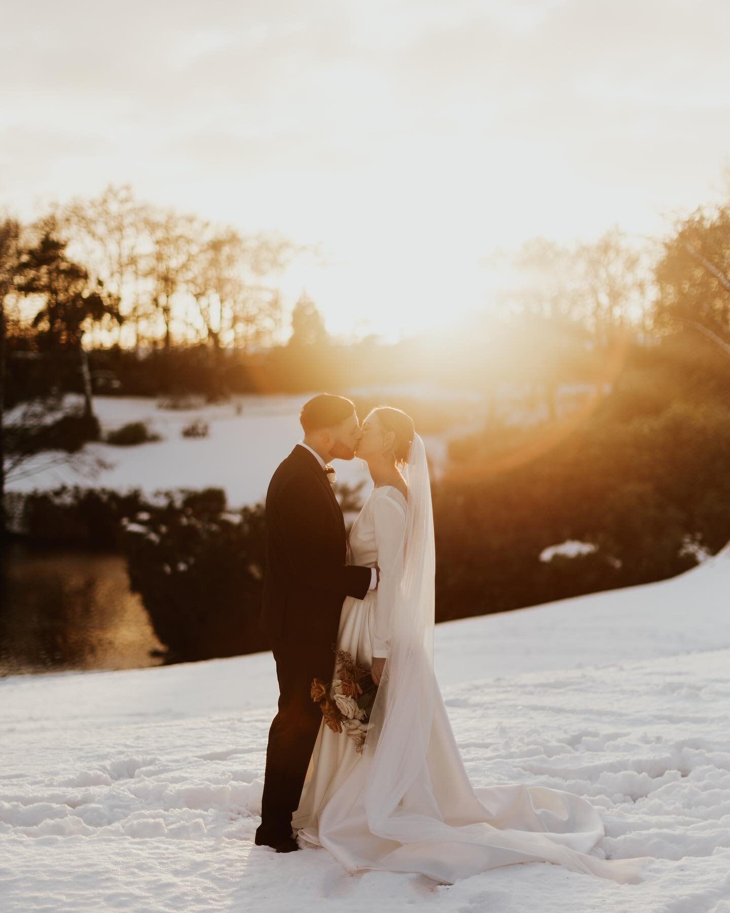 Just over a year ago these two got married on this beautiful snowy day! Happy one year! ✨