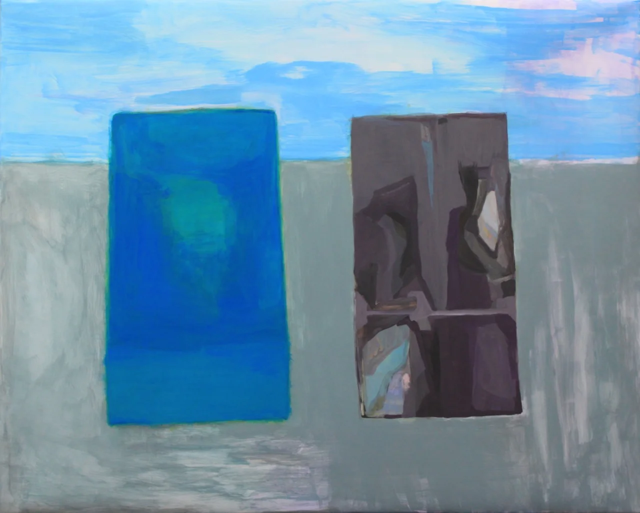 buoyancy &nbsp; acrylic on TerraSkin &nbsp; &nbsp;24"x30"   SOLD