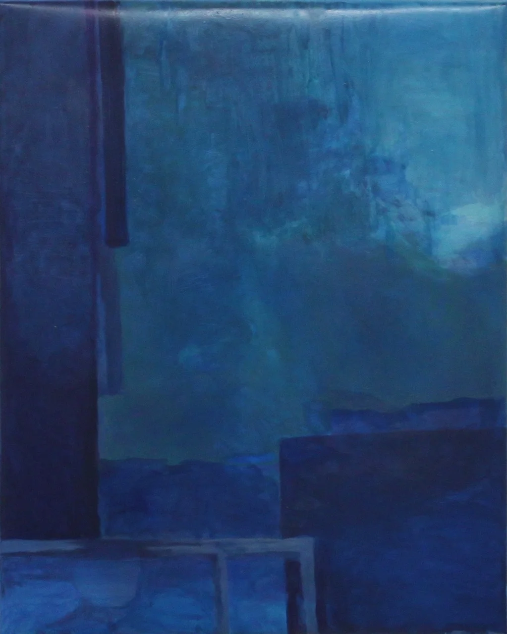 en attendant &nbsp; &nbsp;acrylic and oil on TerraSkin &nbsp; &nbsp;20"x16"