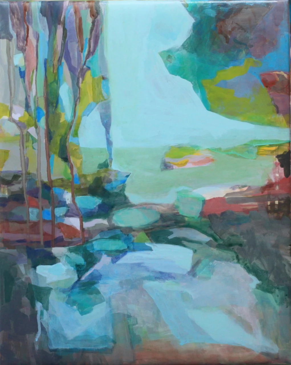 Moses's butterflies &nbsp; &nbsp;acrylic on TerraSkin &nbsp; &nbsp;20"x16"