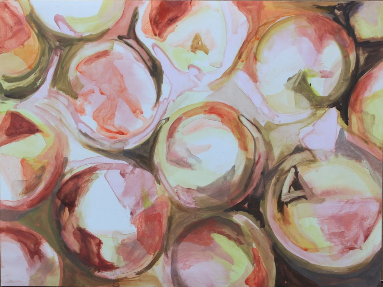 beloved (spring rain) &nbsp; &nbsp;acrylic on TerraSkin &nbsp; &nbsp;9"x12" &nbsp; SOLD