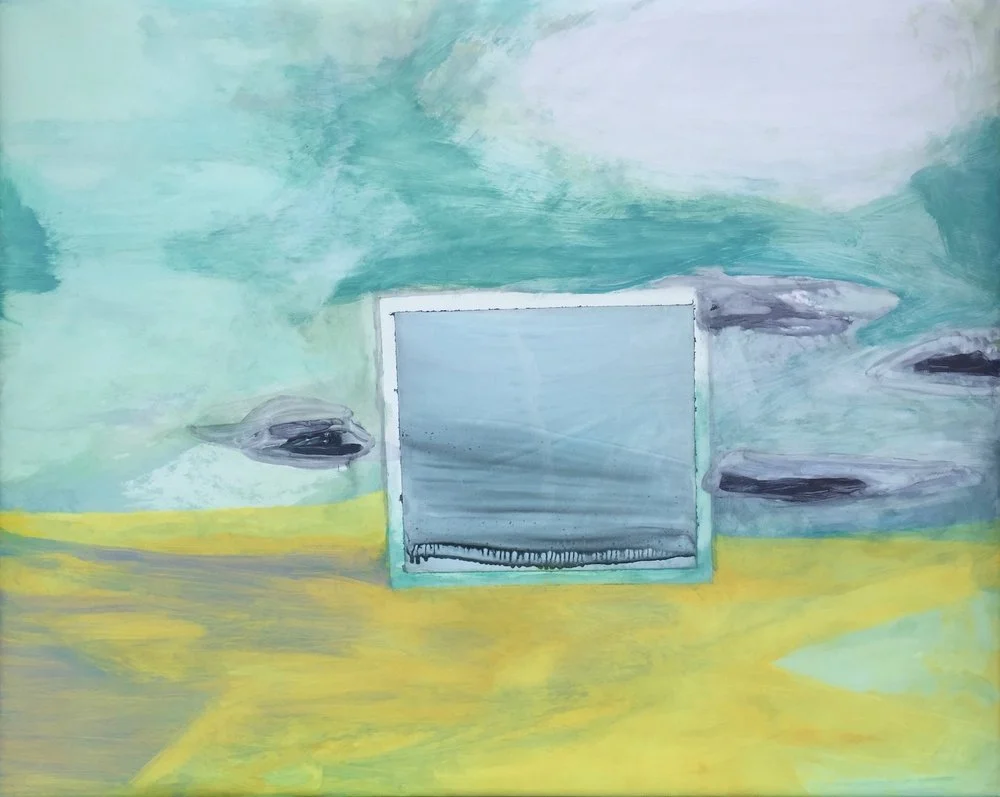 At Bay &nbsp; acrylic and oil on TerraSkin paper &nbsp;&nbsp;24"x30" &nbsp;&nbsp;SOLD