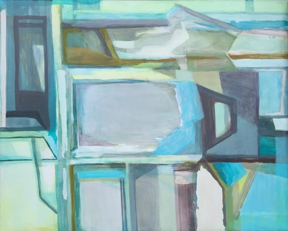 Powerless Structure &nbsp; acrylic and oil on TerraSkin paper &nbsp;&nbsp;16"x20"