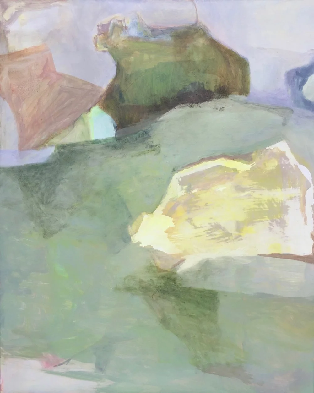 Strewn and Stacked &nbsp; acrylic and oil on TerraSkin paper &nbsp;&nbsp;20"x16"