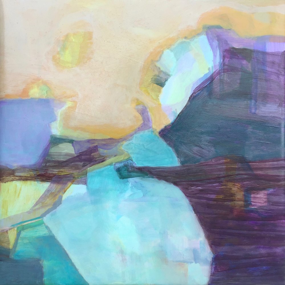 Teeming &nbsp; acrylic and oil on TerraSkin paper &nbsp;&nbsp;12"x12"   SOLD