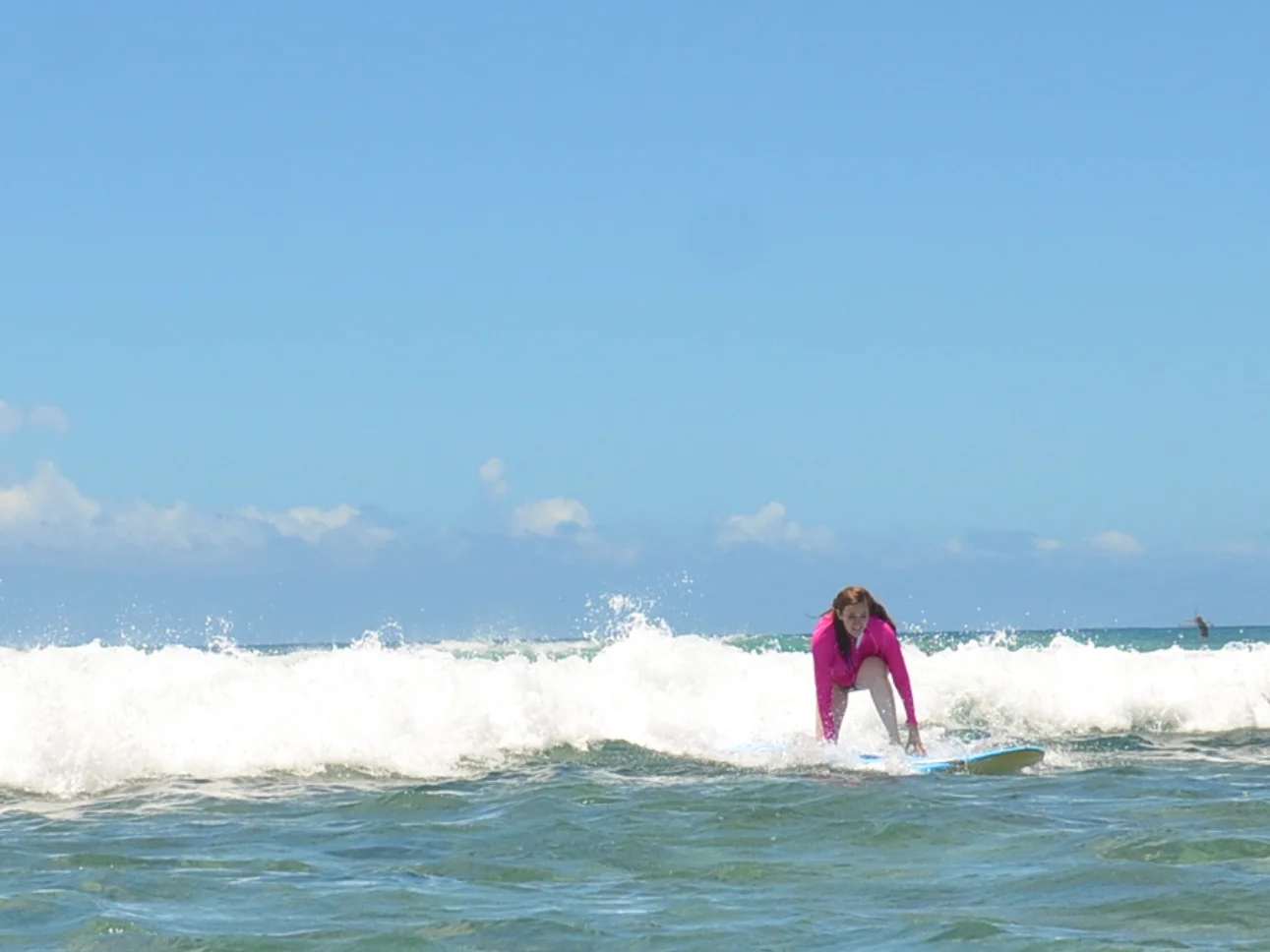 I eventually found some balance on the surfboard...