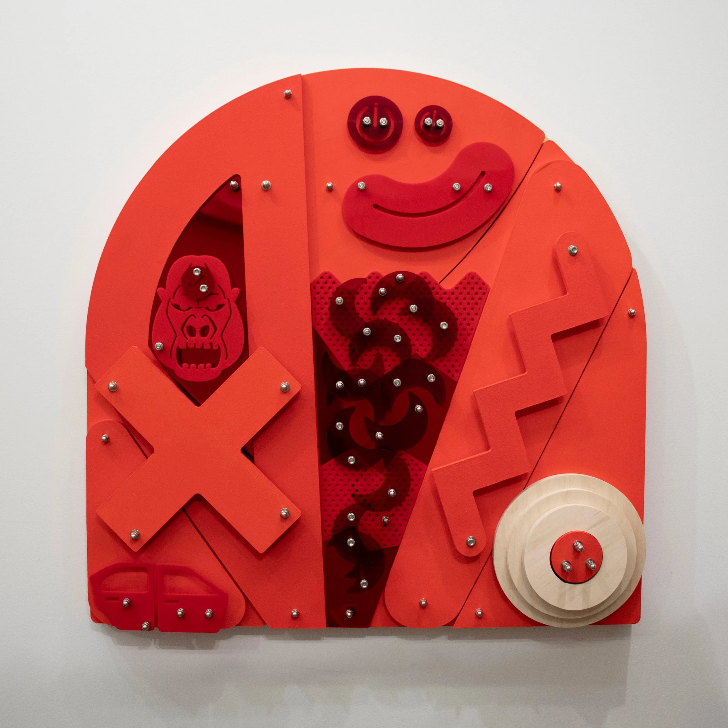 Your Best Self (Blackamoors Collage #136) CNC routed MDF and Baltic birch, plexiglass, mirror and stainless steel hardware 36 x 36 inches