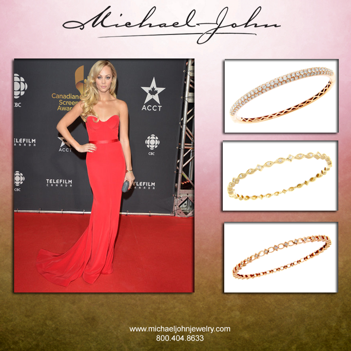 Actress, Laura Vandervoort, known for starring as Supergirl in "Smallville" and films such as "This Means War" and "Ted," was seen wearing three Michael John Jewelry bangles to the 2013 Canadian Screen Awards, where she was also a presenter. March 2013