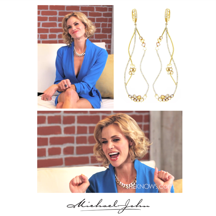 Brooke Burns shines in Michael John Jewelry earrings while promoting her show The Chase usa on SheKnows.com , November 2013.