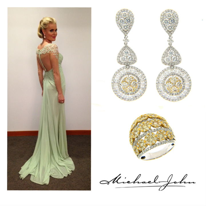 Proud to have the stunning Rebecca Romijn sparkle in our #diamonds while hosting the Mad Men Musical Tribute at the Walt Disney Concert Hall ! April 2014