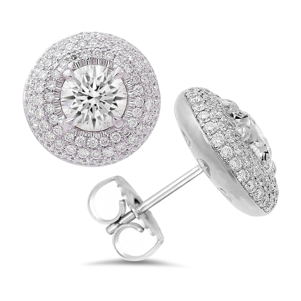 Diamond stud earrings - SKU#: 29483 — Michael John Bridal
