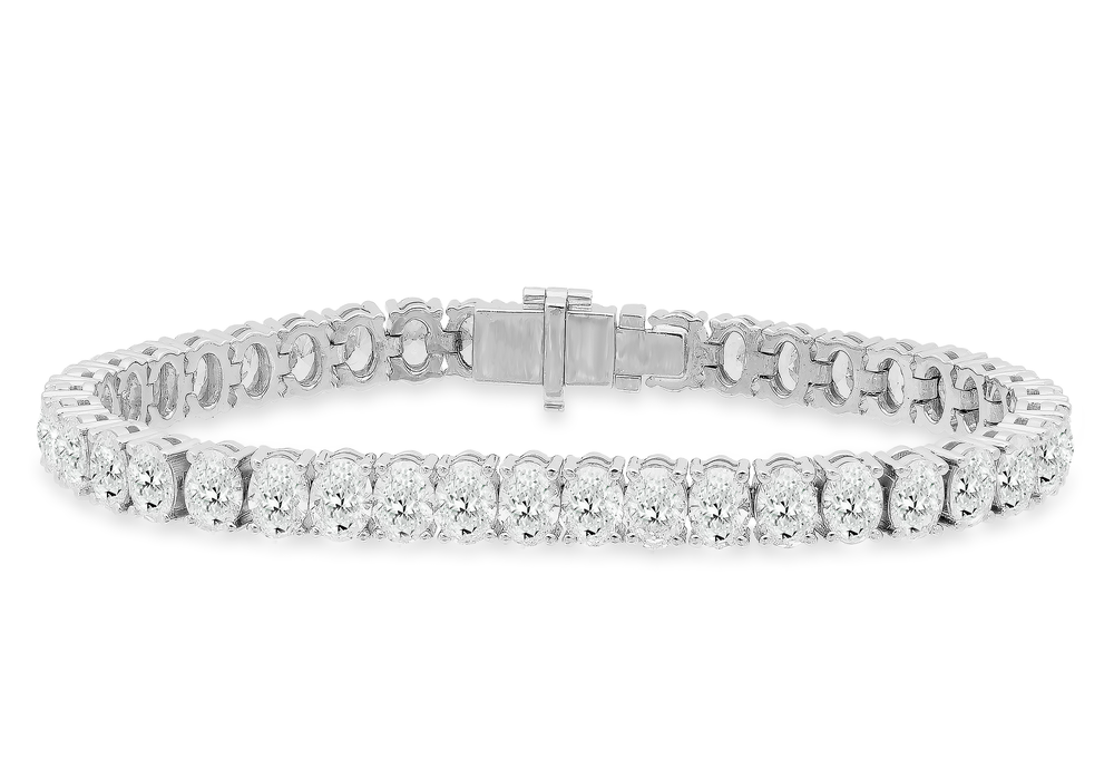 krijgen Stewart Island Schepsel 18K white gold diamond tennis bracelet - SKU#: 30273 — Michael John Bridal