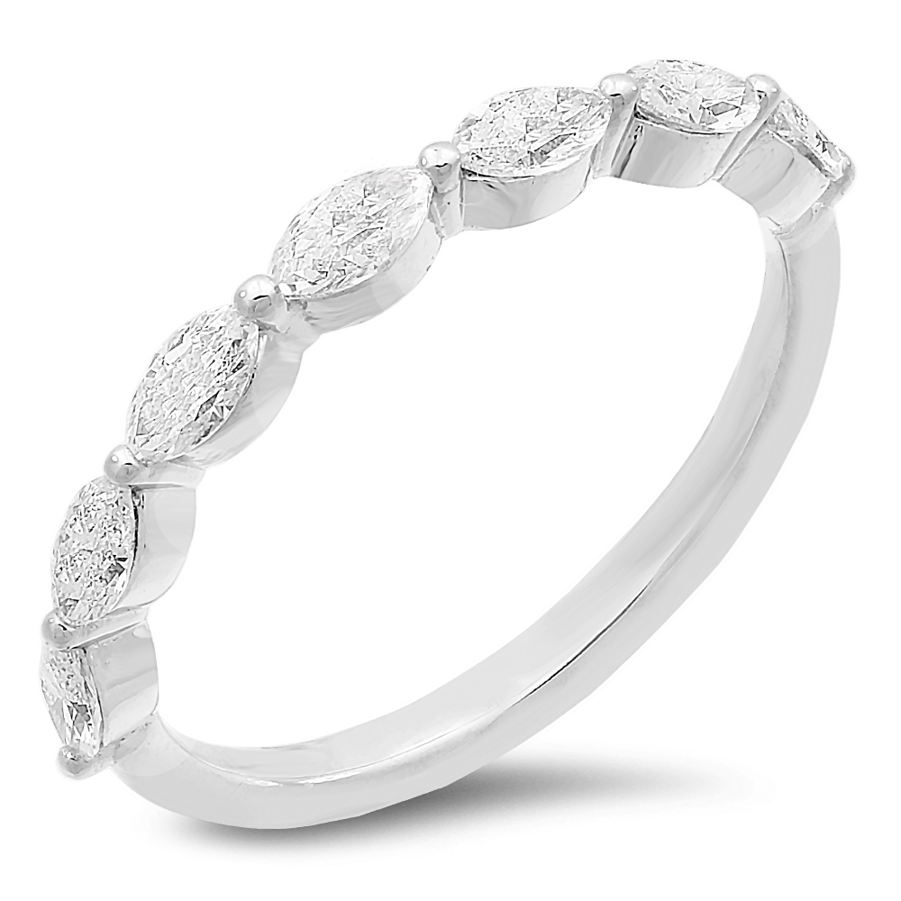 Marquise Diamond Eternity Wedding Band — Ouros Jewels