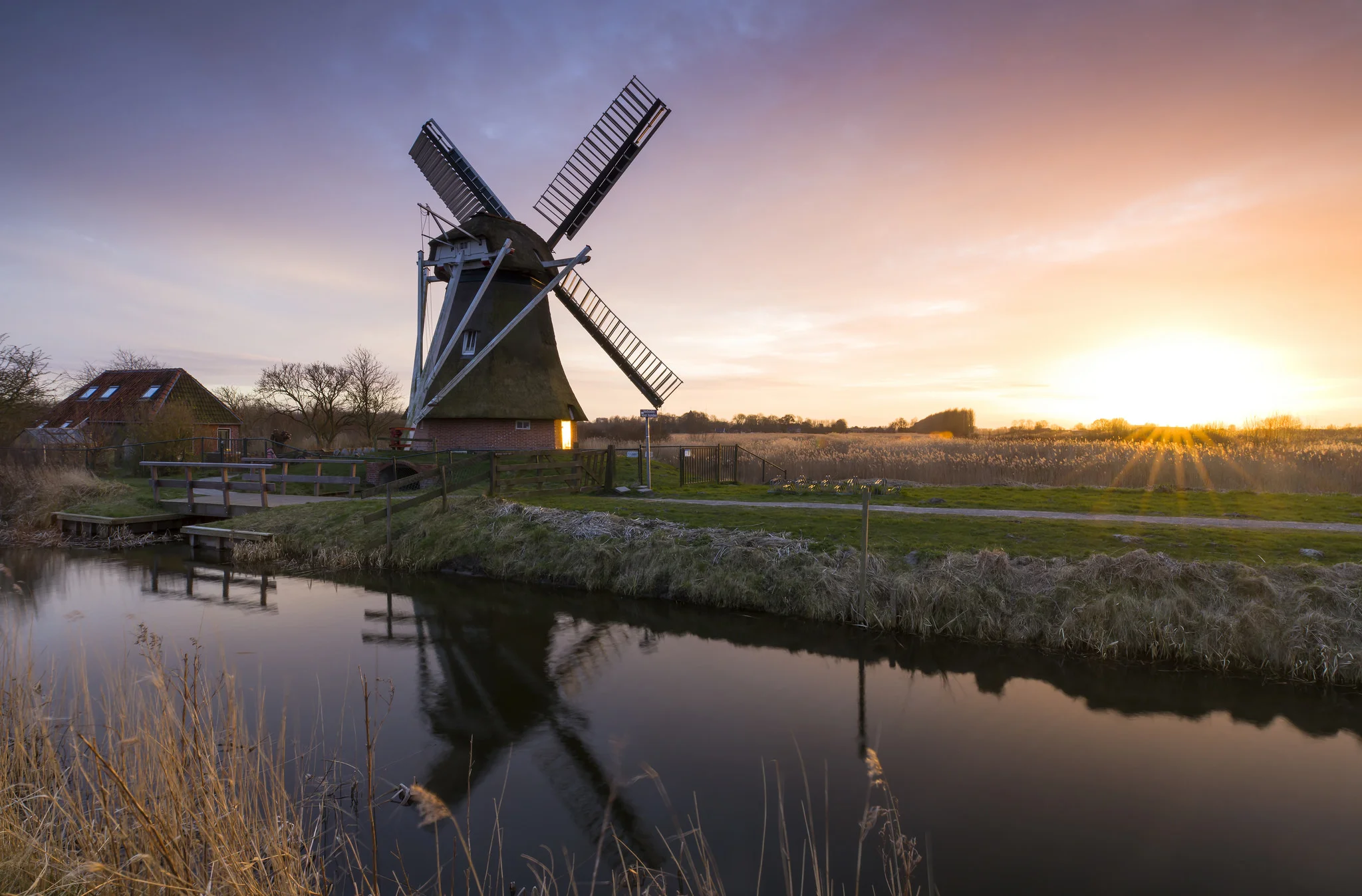 Zonsondergang Noordermolen een week eerder.