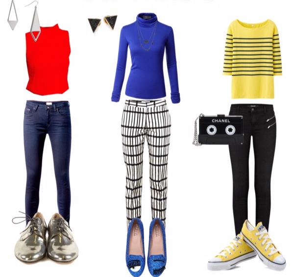 Jeans outfits for the Bright Winter Pixie Image Archetype