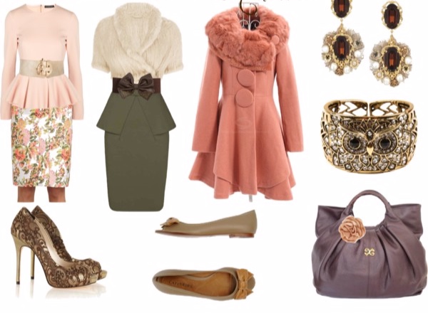 Miscellaneous outfits in Soft Autumn colors for the Femme Fatale Image Archetype.