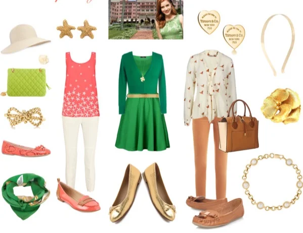 Outfits in True Spring colors for the Princess Image Archetype.