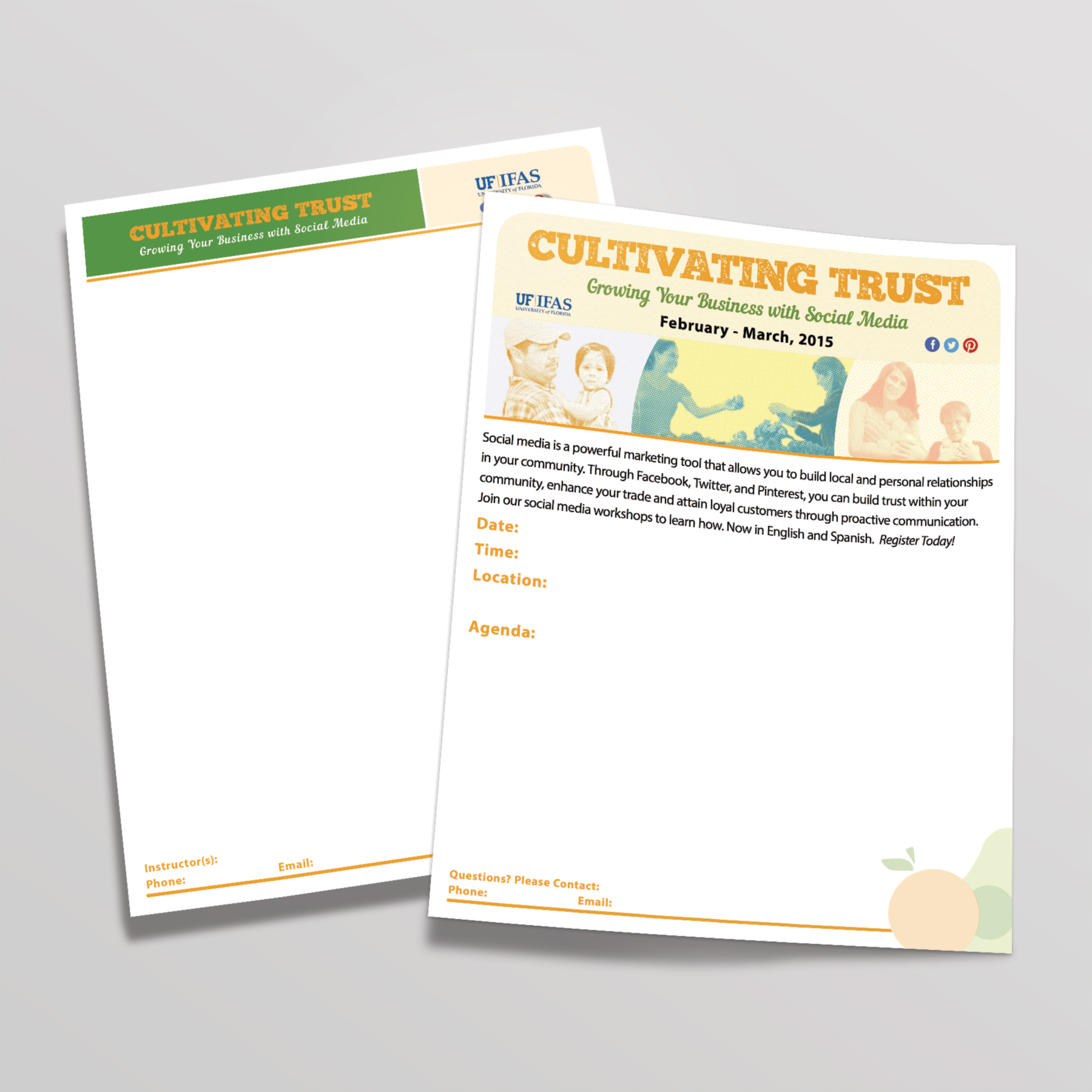 Letterhead and customizable flyer