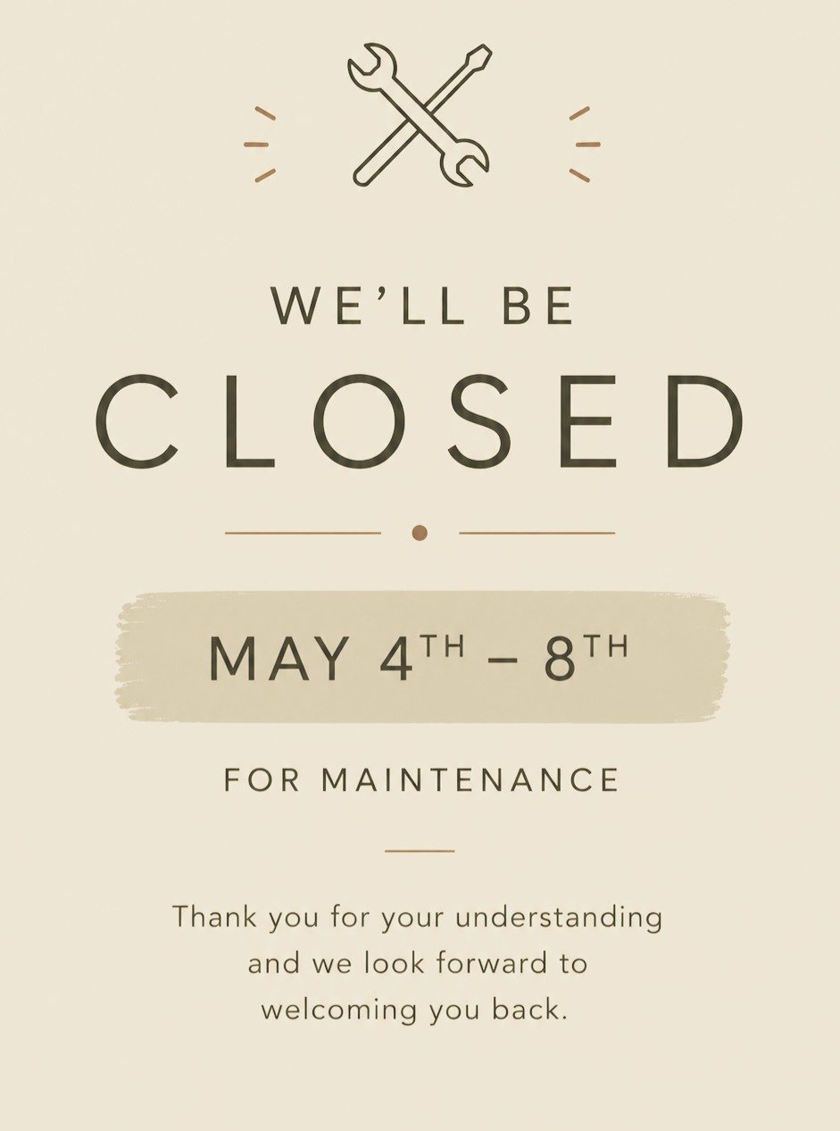 We are closing from May 4th - 8th to make a few changes and maintenance. 

While we're closed, don't forget to keep hitting the trails and visiting other shops and what our community here has to offer. #supportlocal #braggcreek #yycliving