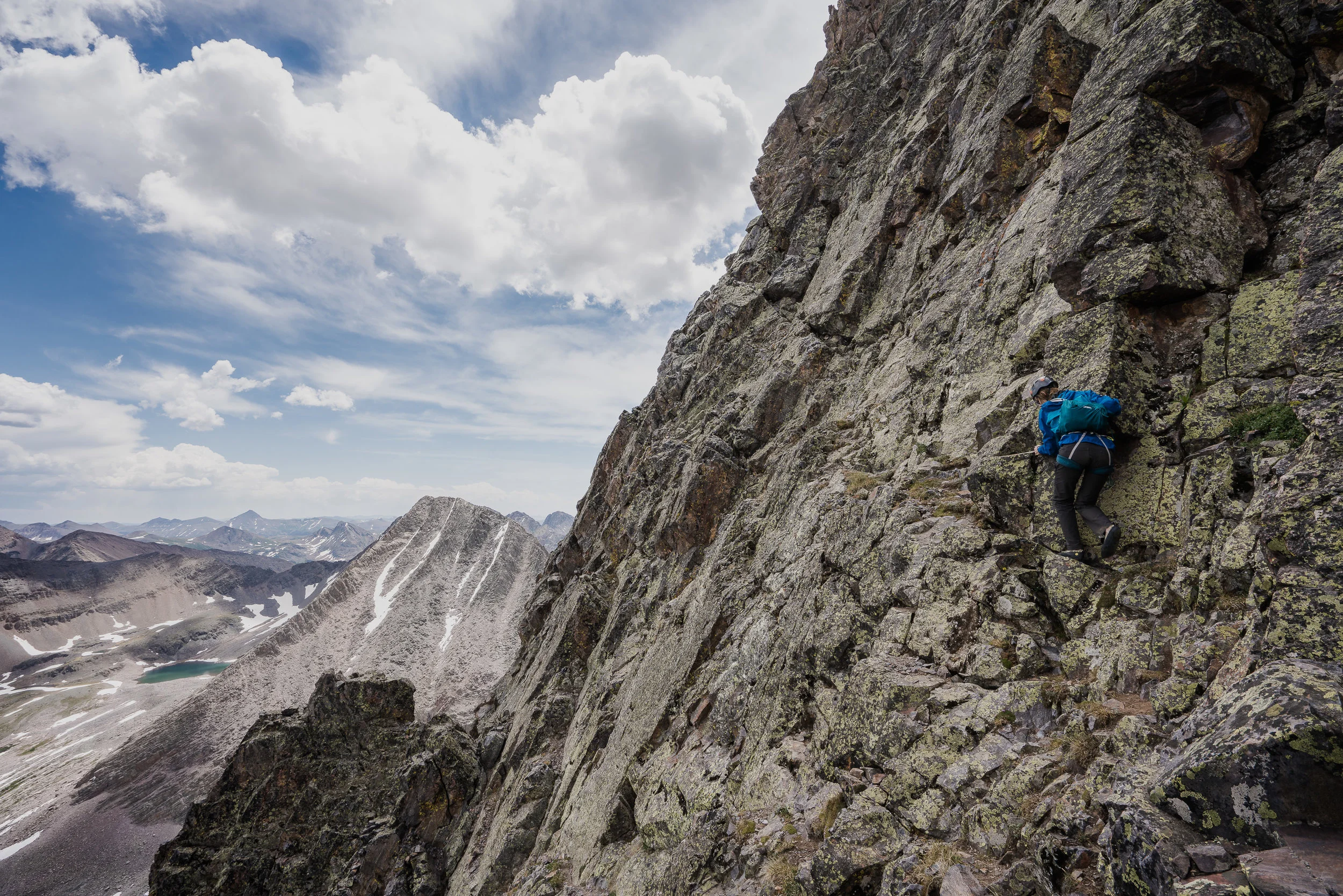 Climbing Wham Ridge, Vestal Peak, Colorado