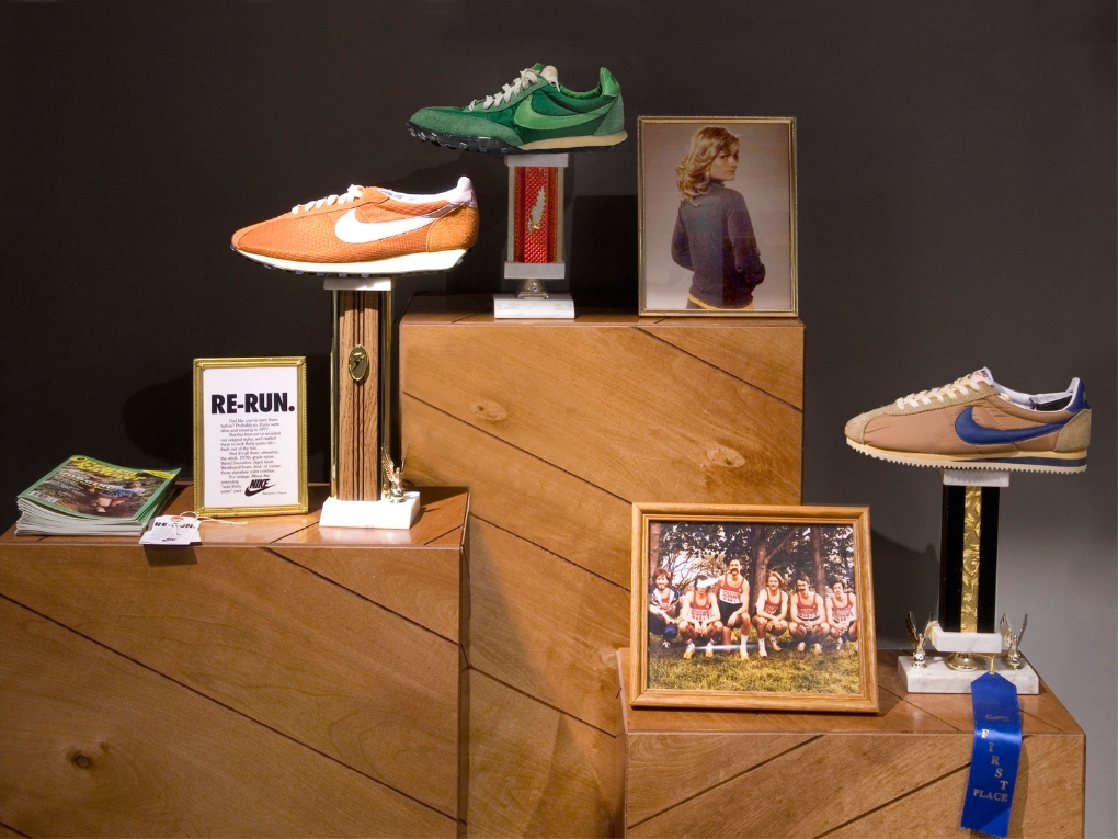 VINTAGE RUNNING A comprehensive initiative to launch Nike's Vintage Running products. The campaign, made to look as though it had been unearthed from a late 70's time capsule, included custom boutique retail installations , print and digital advertising, an assortment of promotional collateral, and a PR piece designed and carefully produced to appear as a 35 year old runners magazine.