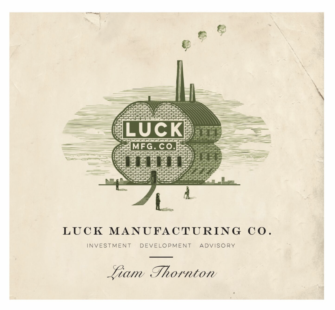 Luck Manufacturing Company Logo/Illustration for a private investment consultancy Credits: Dan Richards in collaboration with Austin Howe