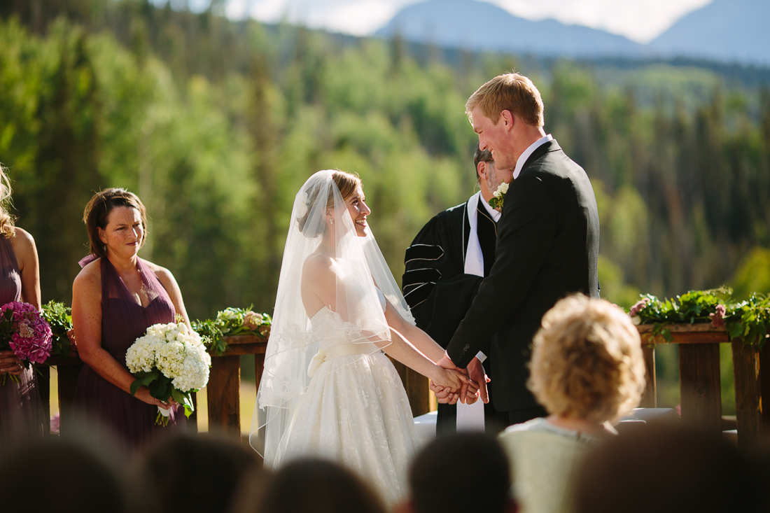 Cat Mayer Studio | http://www.catmayerstudio.com | Gorrono Ranch Wedding Photographer | Bride and groom at summer ceremony