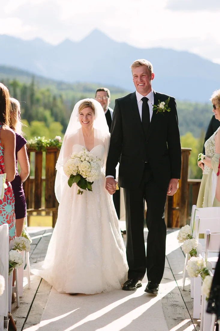 Cat Mayer Studio | http://www.catmayerstudio.com | Gorrono Ranch Wedding Photographer | Bride and groom walking down aisle recessional