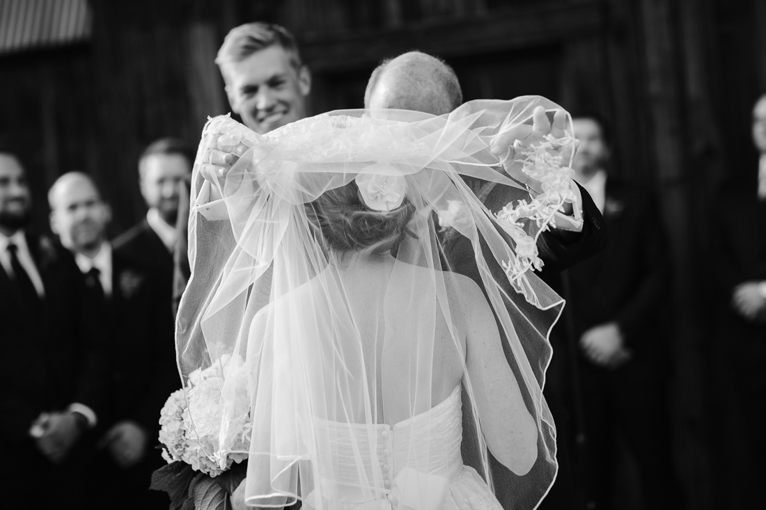 Cat Mayer Studio | http://www.catmayerstudio.com | Gorrono Ranch Wedding Photographer | Father lifting bride's veil