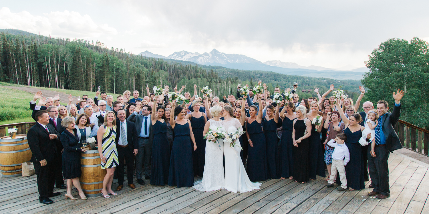 Destination gay wedding at Gorrono Ranch in Telluride, Colorado. Photo: Cat Mayer