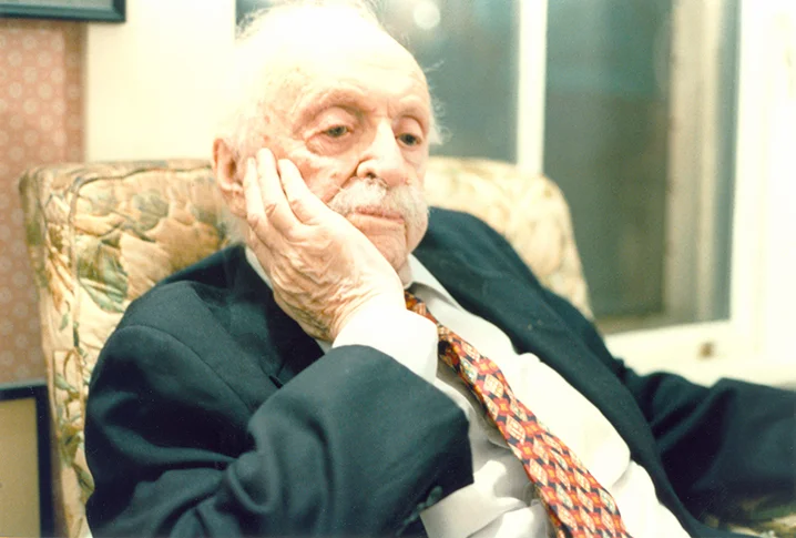 Edward Bernays at his Cambridge, Massachusetts home, December 1994, age 103.