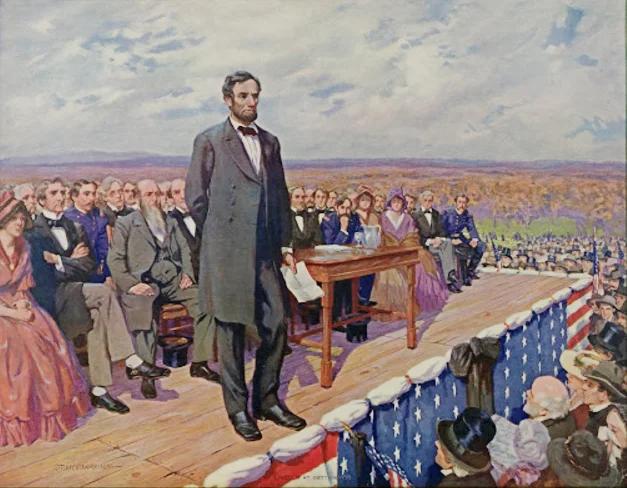 Lincoln delivers the Gettysburg address by Fletcher Ranson