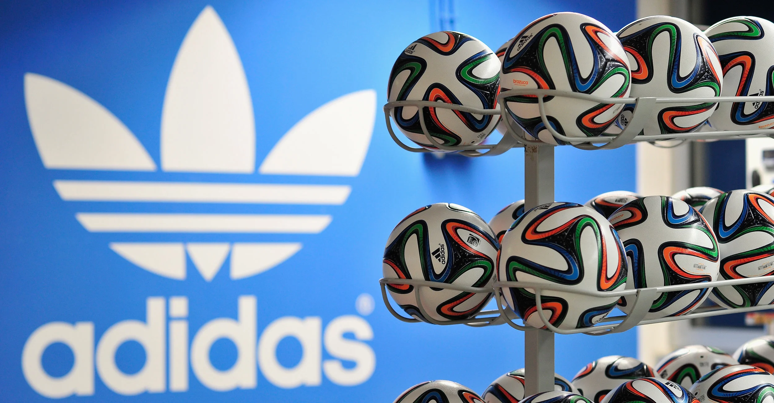 World Cup 2014 Brazuca replica match balls by Adidas Photo by Getty Images.