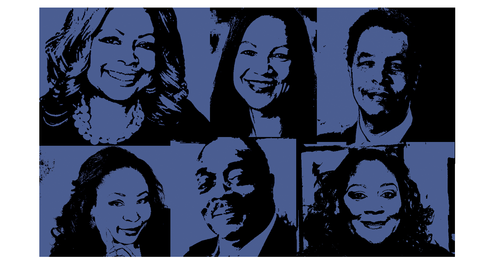 Clockwise from top left: Judith Harrison, Denise Hill, Neil Foote, Helen Shelton, Terry Edmonds and Brandi Boatner