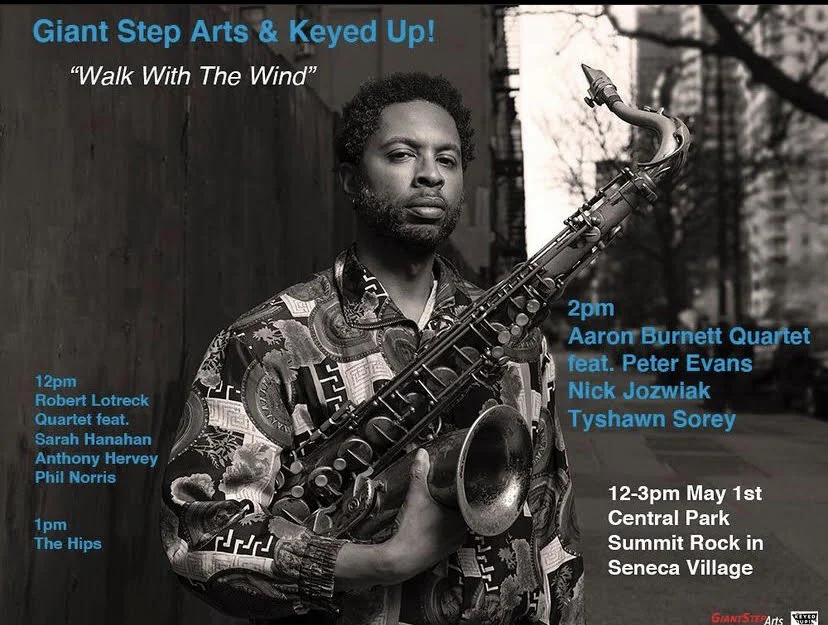 WALK WITH THE WIND: Aaron Burnett Quartet and The Big Machine / Peter Evans, Nick Jozwiak, and Tyshawn Sorey