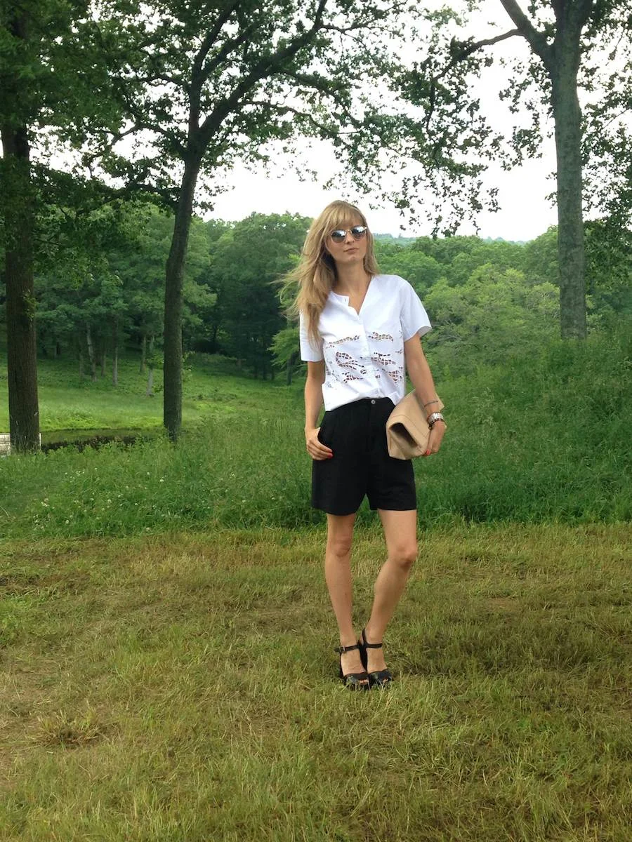 Where I Went & What I Wore: A Picnic Party at The Glass House and a Cut-Out Carven Top