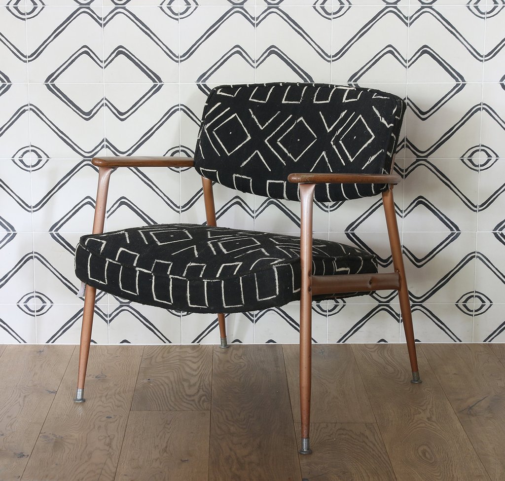 Vintage African Mudcloth Chair $895