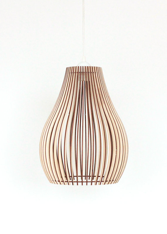 Wooden Slat Pendant Lamp $40-$55