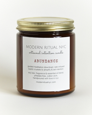 Modern Ritual Intention Candle in Abundance $18 