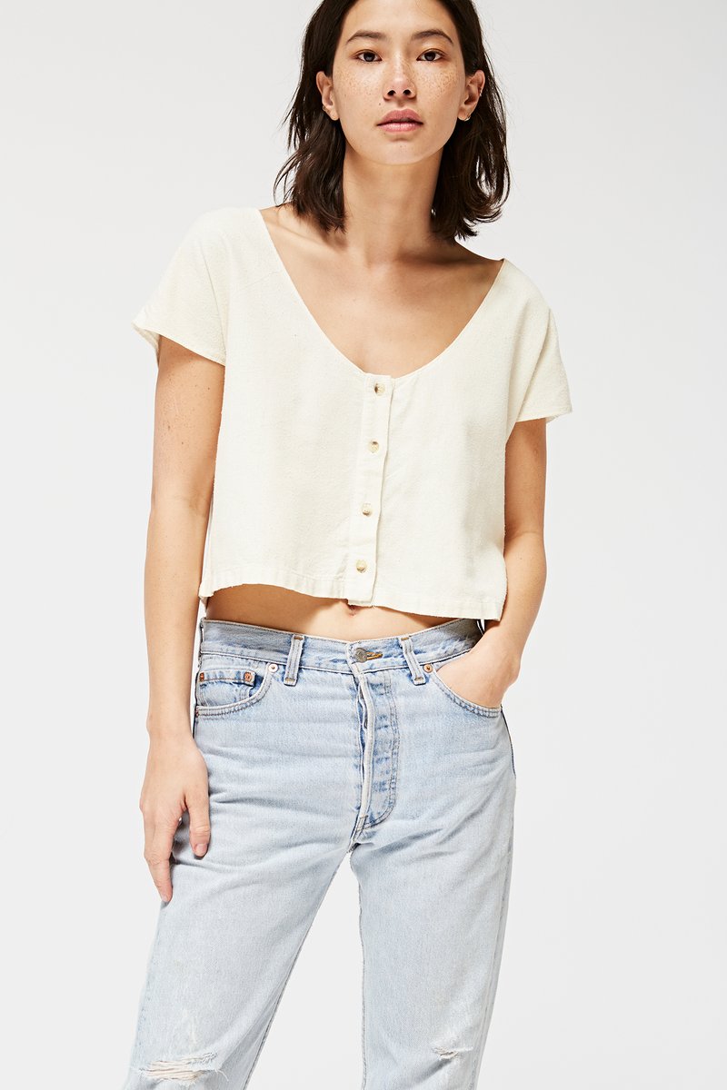 La Causa Reverisble Top $110 https://www.lacausaclothing.com/collections/new-releases/products/reversible-silk-top-natural