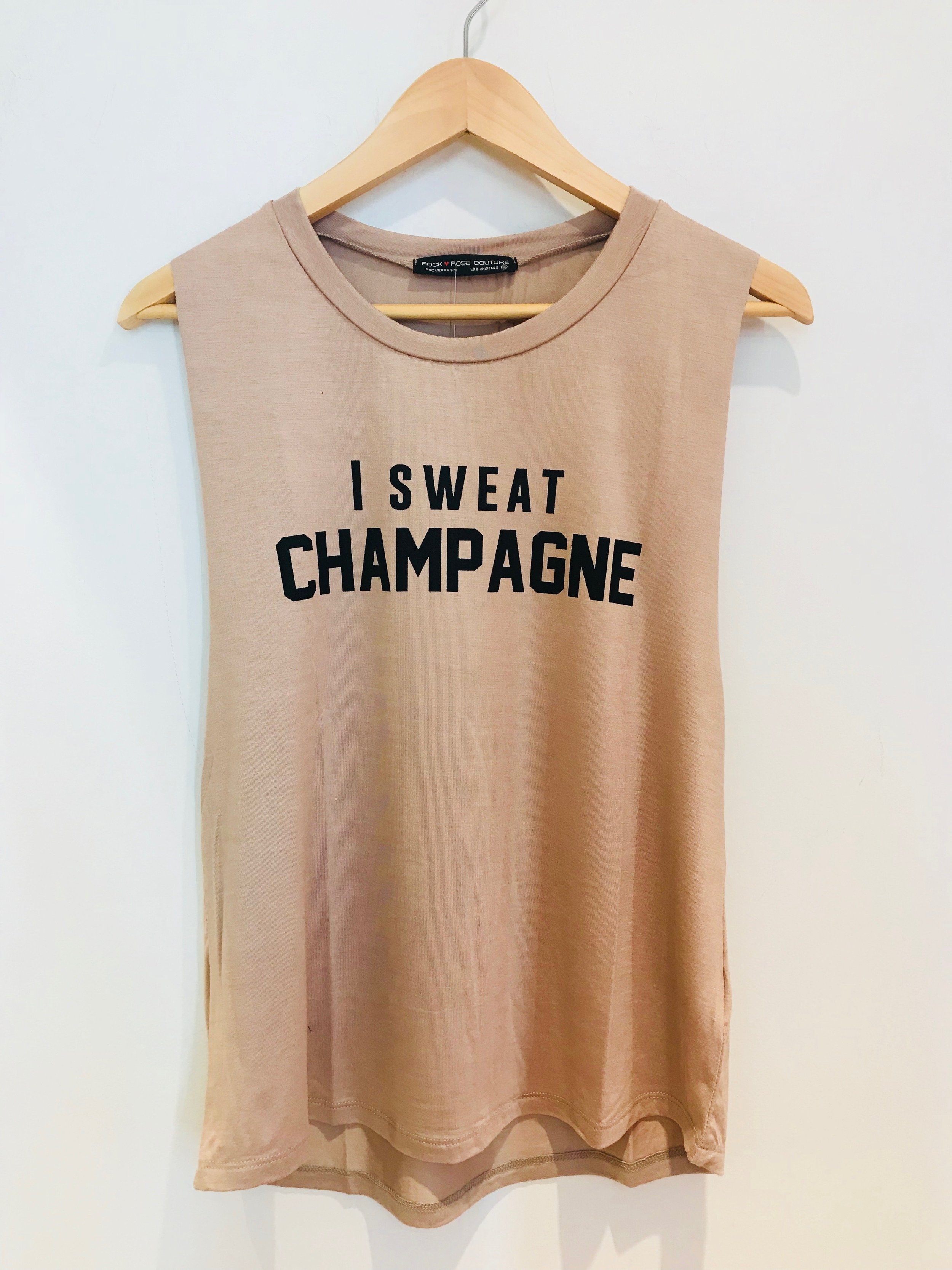 I Sweat Champagne Tank $25