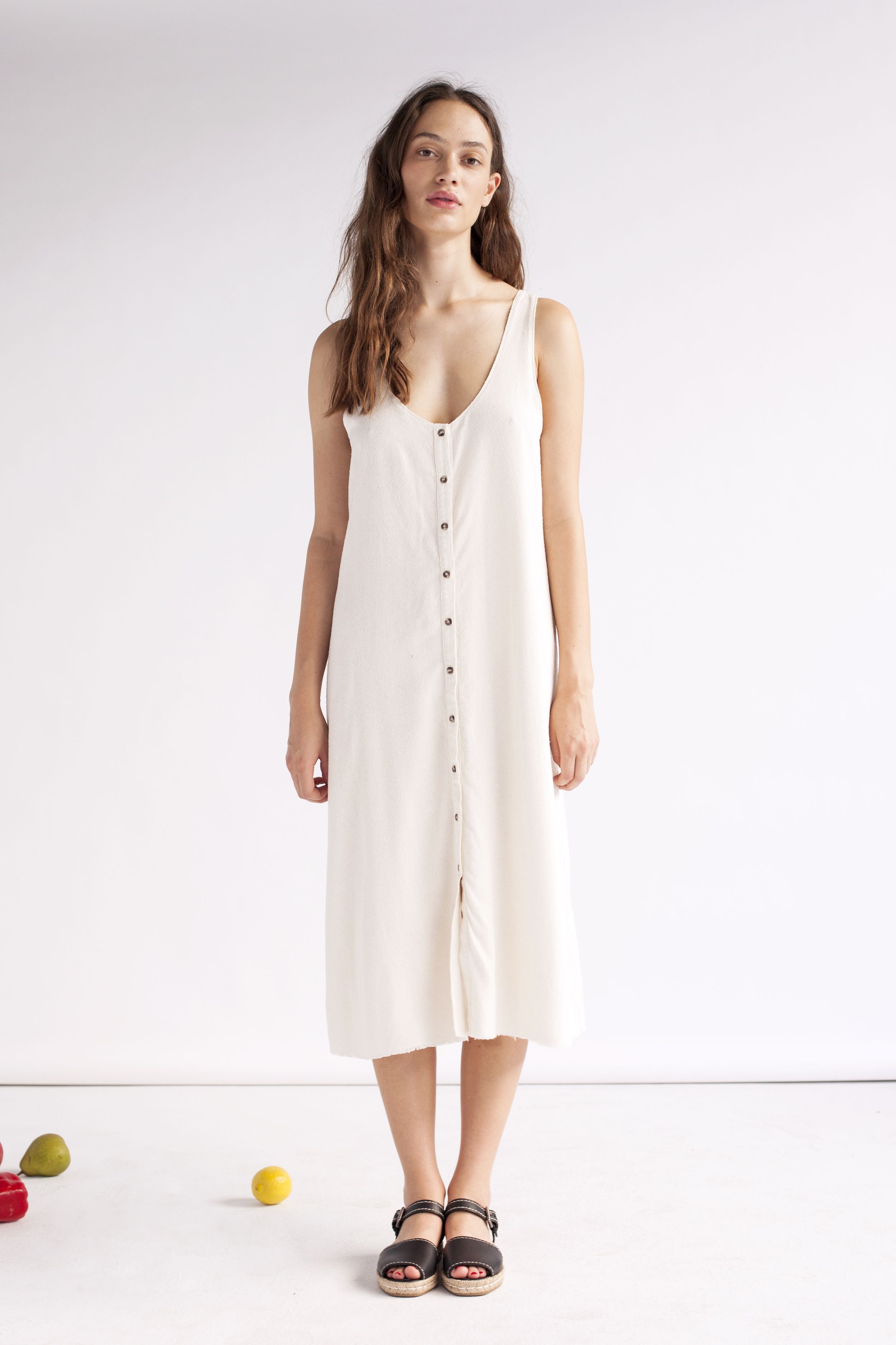  Lacausa Reversible Silk Dress White $187