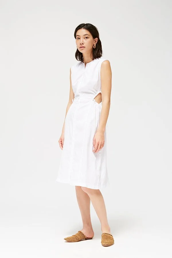 Lacausa Sweet Tea Dress White $154