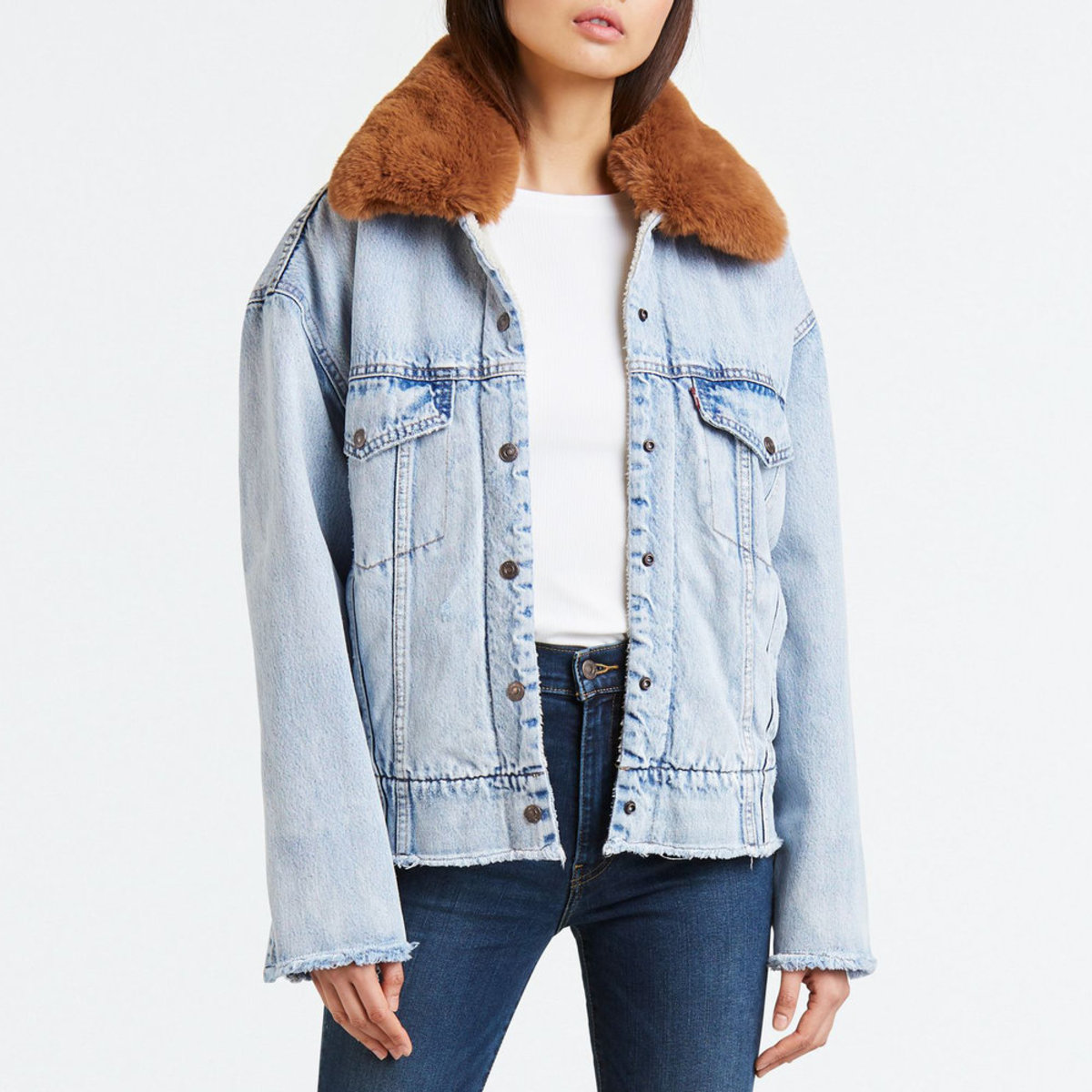 Levi’s Sherpa Jacket w/ Removable Fur Collar $168 
