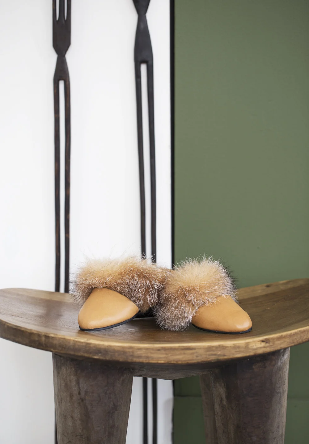 Parme Marin F TOED Furry Slides $370