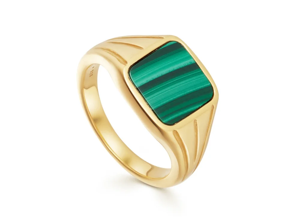 Lucy Williams x Missoma Malachite Signet Ring $123