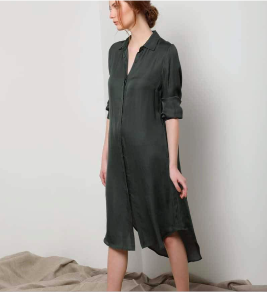 Neu Nomads Washable Silk Shirt Dress $135 