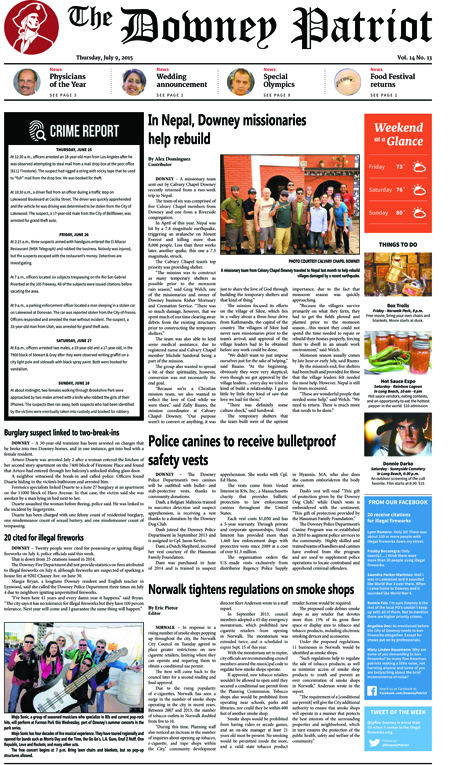 VOL 14, NO 13, JULY 9, 2015