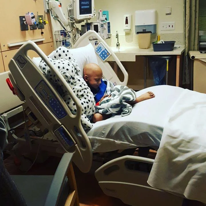 7-year-old Jeremiah Succar socking it to cancer